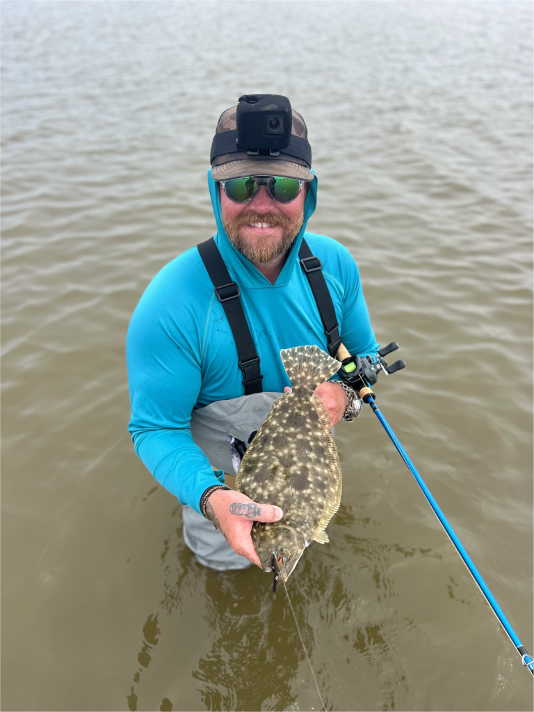 wade fishing for flounder 