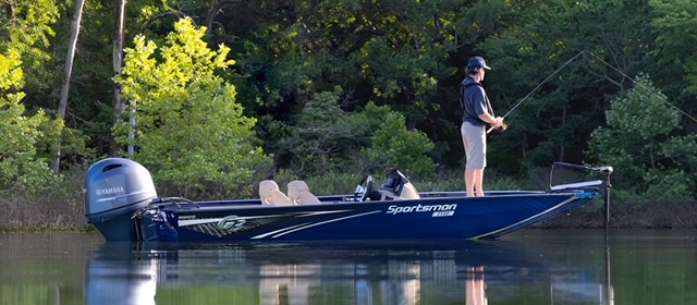 Fiberglass bass boat