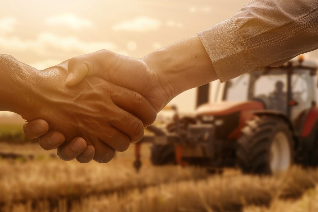 Handshake on a farm deal