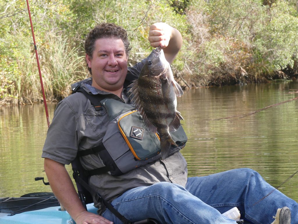 sheepshead on a kayak