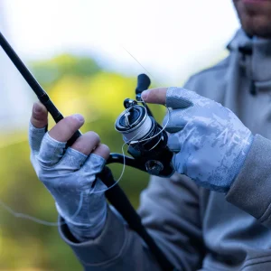 angler with rod and reel