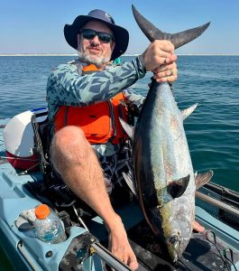 kayak fishing for tuna