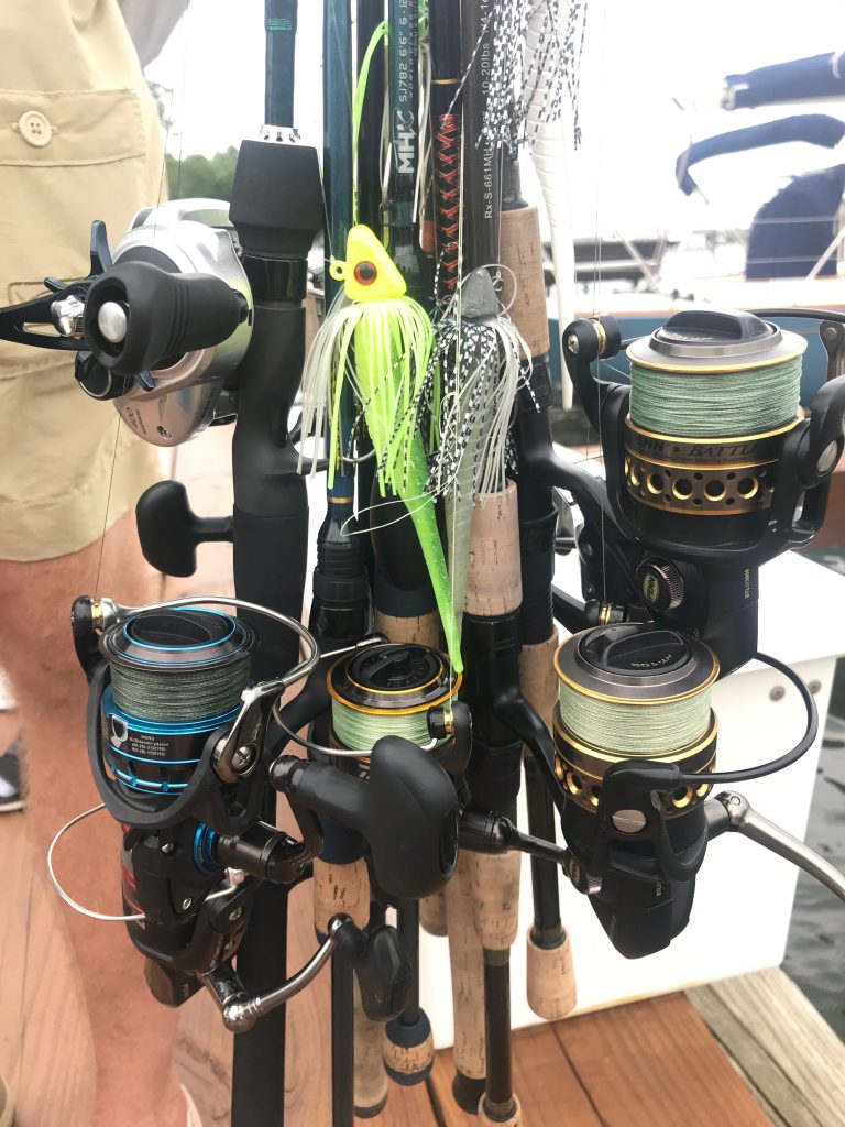 rods, reels, and lures for bass