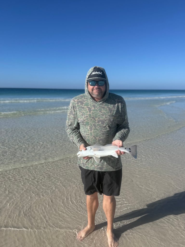 slot redfish from the beach