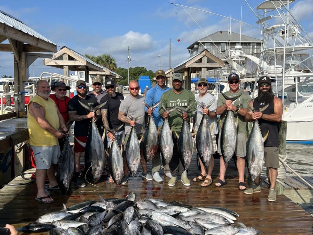 tuna and other fish caught while party boat fishing
