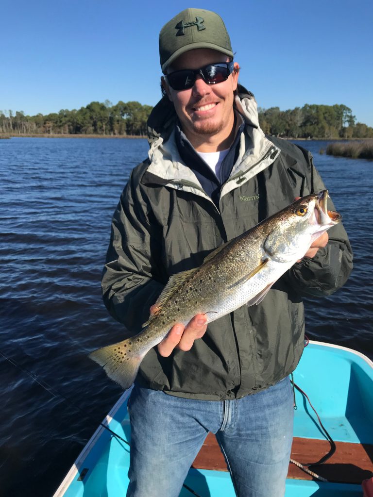 speckled trout caught while Fishing a Cold Front