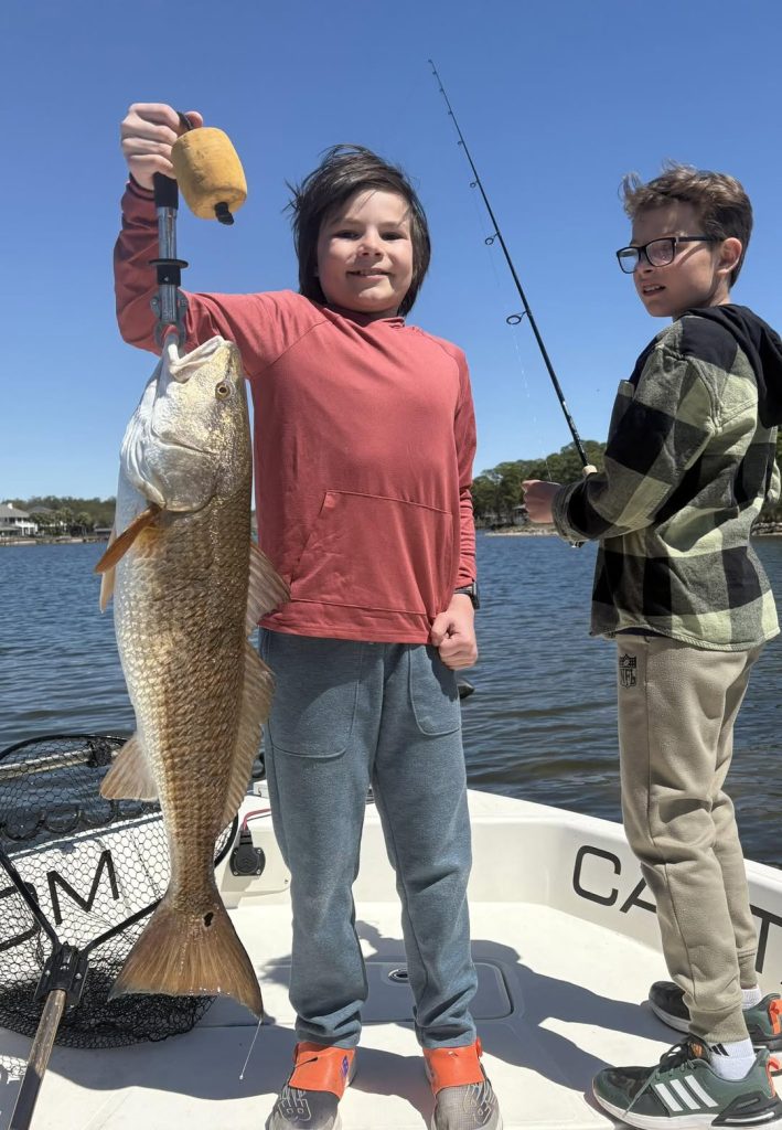Sight fishing winter redfish