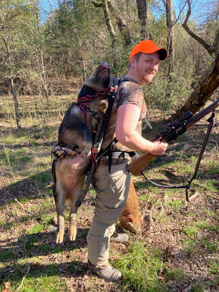 hog in a Waldrop PacSeat